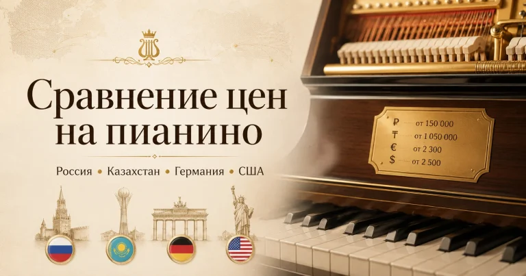 Сколько стоит одно и то же пианино в России, Казахстане, Германии и США